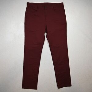 Callaway 34x32 Maroon Red Slim Leg 5 Pocket Performance Stretch Golf Mens Pants